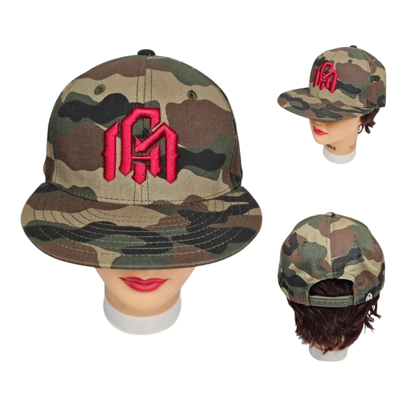 Into The Am Snapback Camo Hat Snapback Cap Red Logo EDM Festival‎ Adjustable - Picture 1 of 10